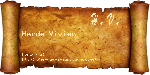 Herde Vivien névjegykártya